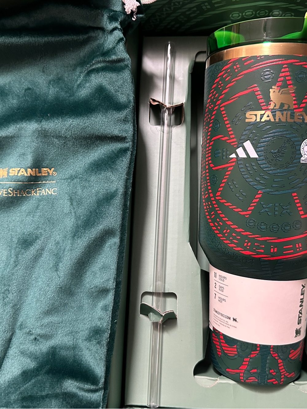 Mexico Stanley Green & Red Insulated Tumbler with Straw